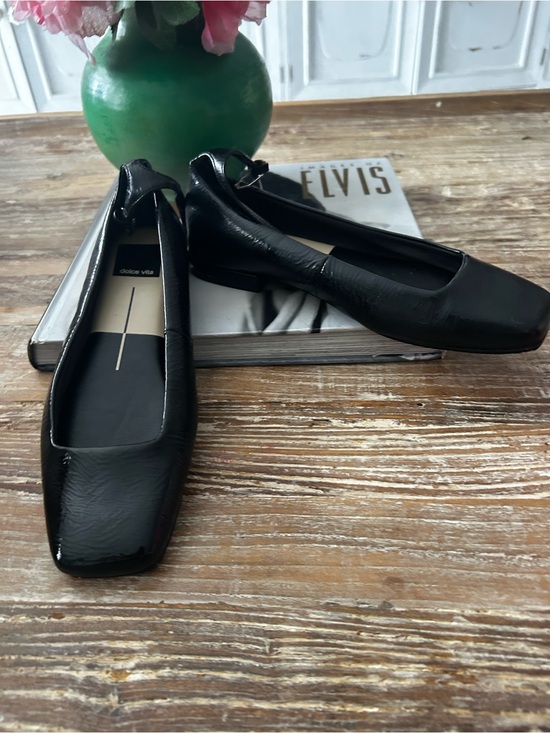 Dolce Vita Shoes - Dolce Vita Black Patent Square-Toe Ankle-Strap Flats